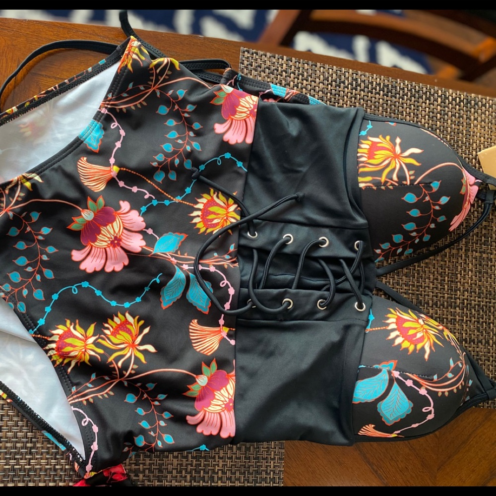 Flowered Bathing suit
